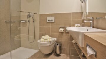 Badezimmer im Hotel Westfalia in Kühlungsborn