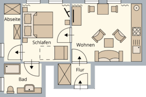 Grundriss Villa Germania FeWo Cubanze